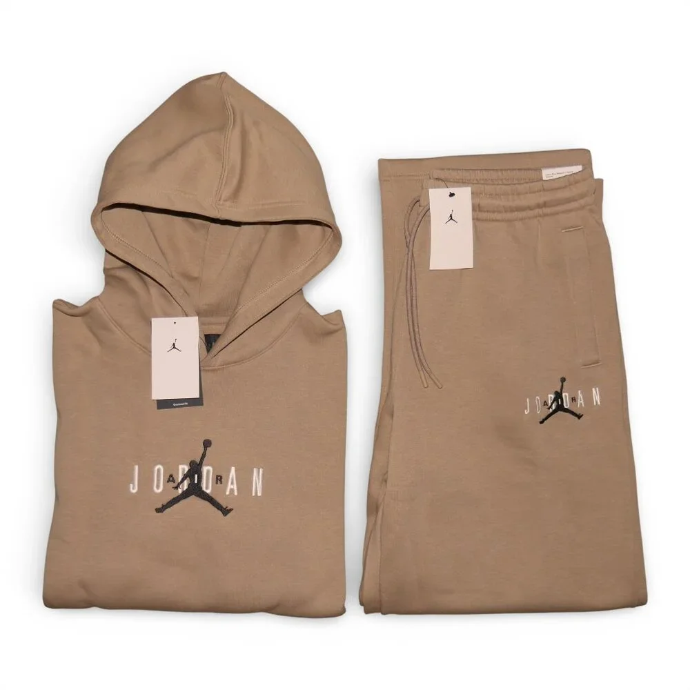 Air Jordan 2 Piece Oversize Baggy Fit Sweatsuit Mens Fleece Tracksuit Outfit Set